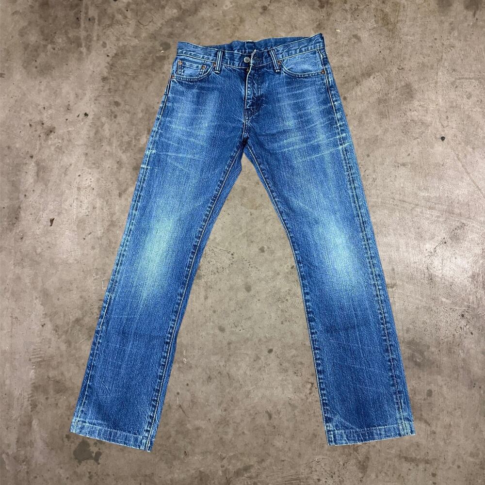 Levis 504 Jeans Straight Leg Mid Rise Medium Wash Denim Blue Mens Size 30x34
